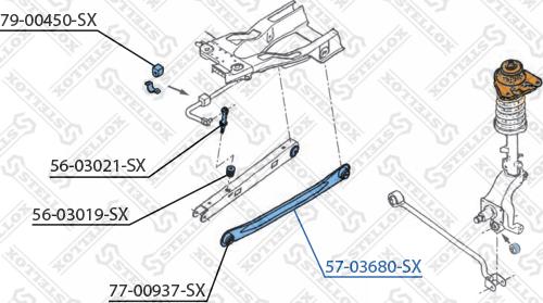 Stellox 57-03680-SX - Neatkarīgās balstiekārtas svira, Riteņa piekare ps1.lv