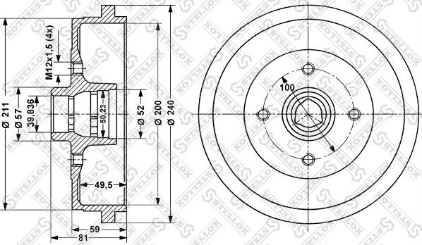 Stellox 6025-4709-SX - Bremžu trumulis ps1.lv