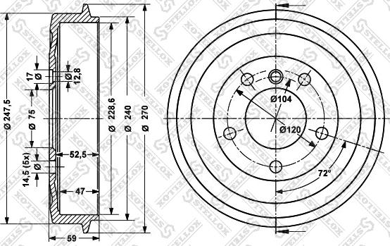 Stellox 6025-1505-SX - Bremžu trumulis ps1.lv