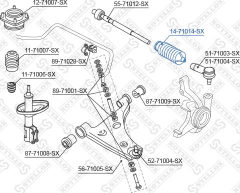 Stellox 14-71014-SX - Putekļusargs, Stūres iekārta ps1.lv