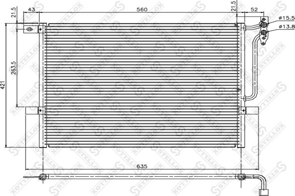 Stellox 10-45052-SX - Kondensators, Gaisa kond. sistēma ps1.lv