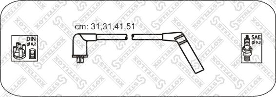 Stellox 10-38403-SX - Augstsprieguma vadu komplekts ps1.lv