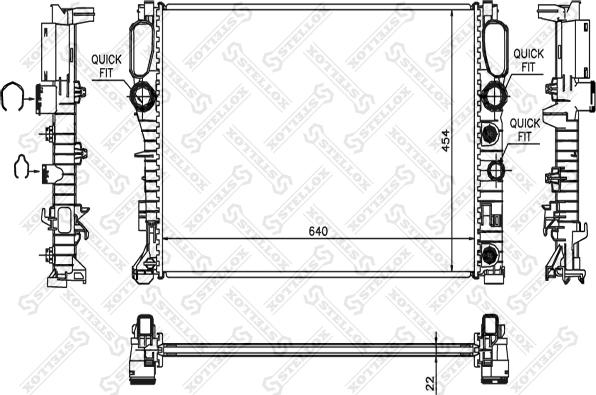 Stellox 10-25454-SX - Radiators, Motora dzesēšanas sistēma ps1.lv