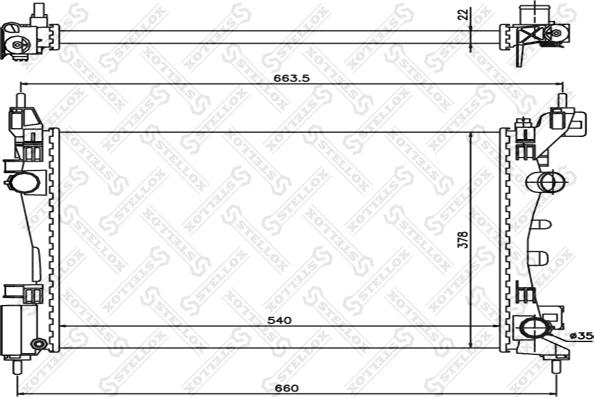 Stellox 10-25404-SX - Radiators, Motora dzesēšanas sistēma ps1.lv