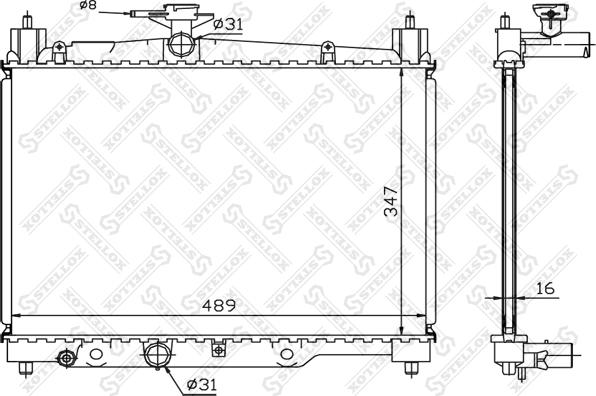 Stellox 10-25402-SX - Radiators, Motora dzesēšanas sistēma ps1.lv