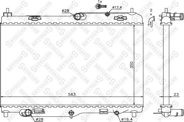 Stellox 10-25410-SX - Radiators, Motora dzesēšanas sistēma ps1.lv