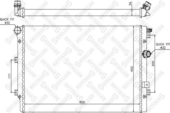 Stellox 10-25412-SX - Radiators, Motora dzesēšanas sistēma ps1.lv