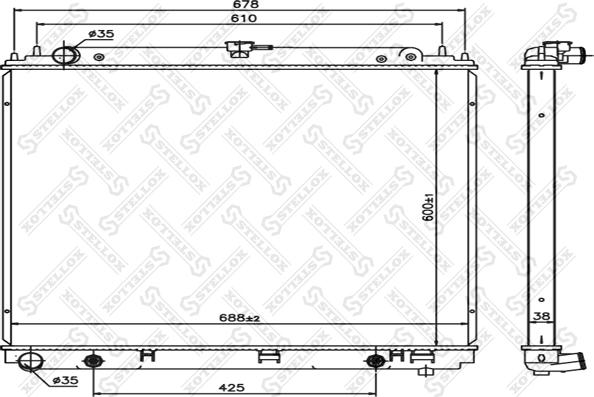 Stellox 10-25420-SX - Radiators, Motora dzesēšanas sistēma ps1.lv