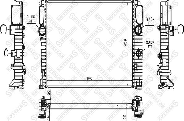 Stellox 10-25476-SX - Radiators, Motora dzesēšanas sistēma ps1.lv