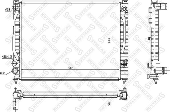 Stellox 10-25544-SX - Radiators, Motora dzesēšanas sistēma ps1.lv