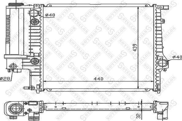 Stellox 10-25551-SX - Radiators, Motora dzesēšanas sistēma ps1.lv