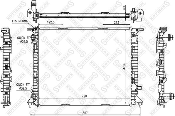 Stellox 10-25524-SX - Radiators, Motora dzesēšanas sistēma ps1.lv