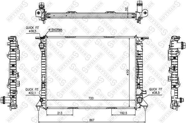 Stellox 10-25520-SX - Radiators, Motora dzesēšanas sistēma ps1.lv