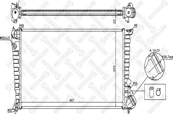 Stellox 10-25654-SX - Radiators, Motora dzesēšanas sistēma ps1.lv