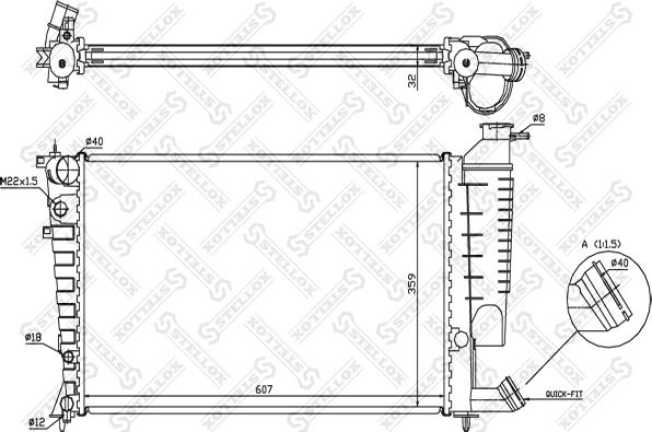 Stellox 10-25656-SX - Radiators, Motora dzesēšanas sistēma ps1.lv