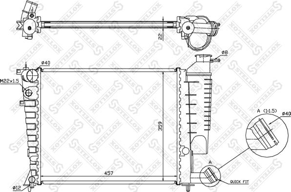 Stellox 10-25660-SX - Radiators, Motora dzesēšanas sistēma ps1.lv