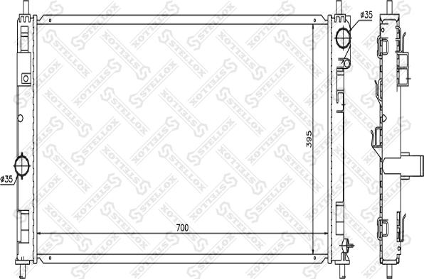 Stellox 10-25631-SX - Radiators, Motora dzesēšanas sistēma ps1.lv