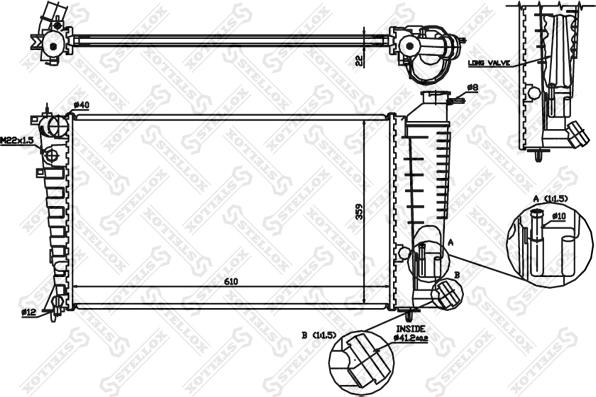 Stellox 10-25671-SX - Radiators, Motora dzesēšanas sistēma ps1.lv