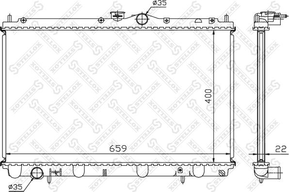 Stellox 10-25096-SX - Radiators, Motora dzesēšanas sistēma ps1.lv