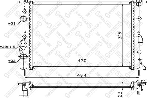 Stellox 10-25040-SX - Radiators, Motora dzesēšanas sistēma ps1.lv