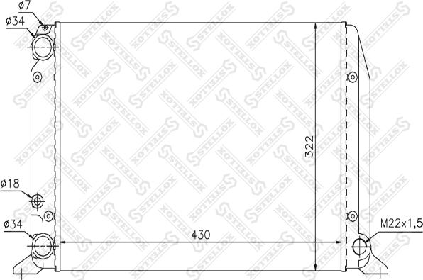 Stellox 10-25043-SX - Radiators, Motora dzesēšanas sistēma ps1.lv