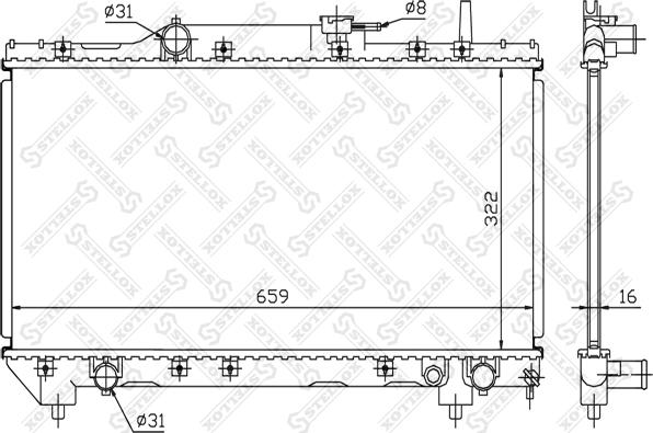 Stellox 10-25061-SX - Radiators, Motora dzesēšanas sistēma ps1.lv