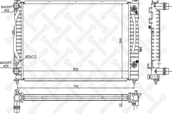 Stellox 10-25063-SX - Radiators, Motora dzesēšanas sistēma ps1.lv