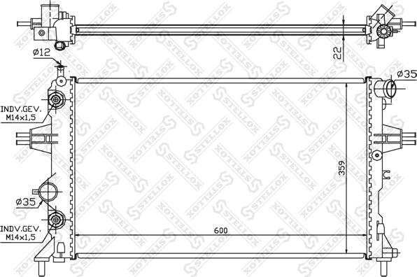 Stellox 10-25062-SX - Radiators, Motora dzesēšanas sistēma ps1.lv