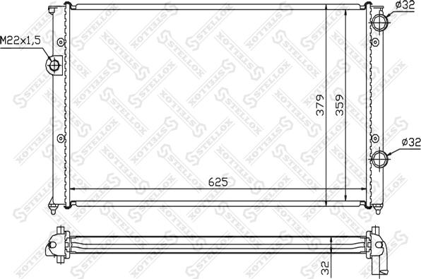 Stellox 10-25009-SX - Radiators, Motora dzesēšanas sistēma ps1.lv