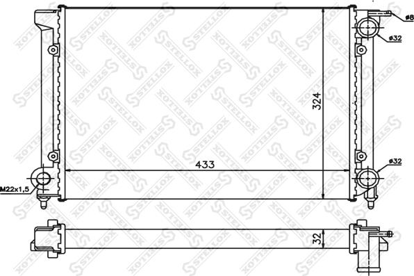 Stellox 10-25004-SX - Radiators, Motora dzesēšanas sistēma ps1.lv