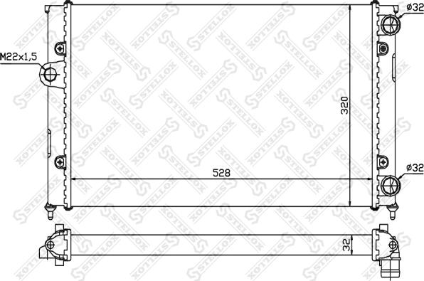 Stellox 10-25005-SX - Radiators, Motora dzesēšanas sistēma ps1.lv