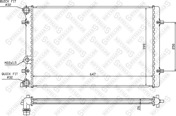 Stellox 10-25006-SX - Radiators, Motora dzesēšanas sistēma ps1.lv