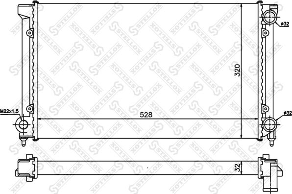 Stellox 10-25003-SX - Radiators, Motora dzesēšanas sistēma ps1.lv