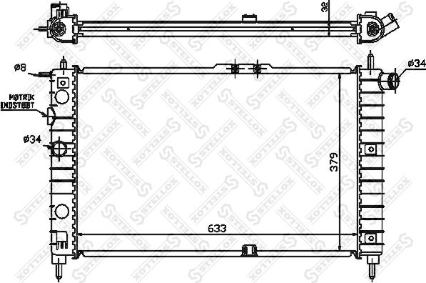 Stellox 10-25015-SX - Radiators, Motora dzesēšanas sistēma ps1.lv