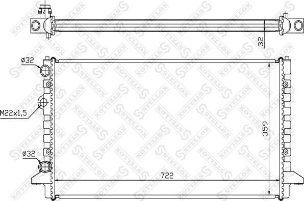 Stellox 10-25011-SX - Radiators, Motora dzesēšanas sistēma ps1.lv