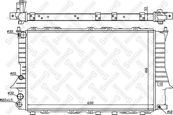 Stellox 10-25018-SX - Radiators, Motora dzesēšanas sistēma ps1.lv