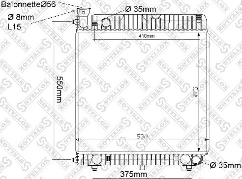 Stellox 10-25035-SX - Radiators, Motora dzesēšanas sistēma ps1.lv