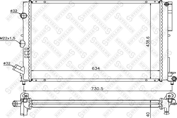 Stellox 10-25037-SX - Radiators, Motora dzesēšanas sistēma ps1.lv