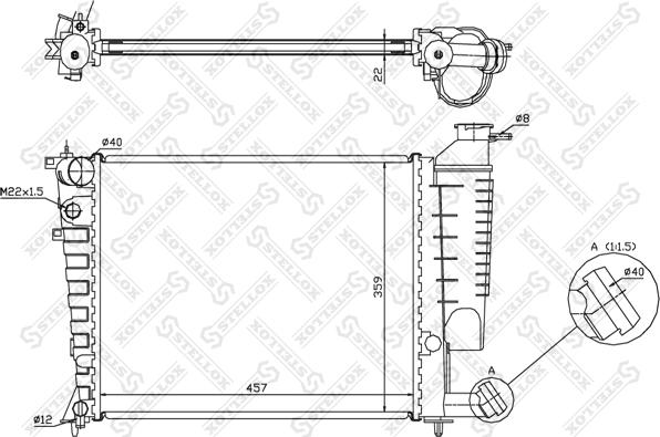 Stellox 10-25026-SX - Radiators, Motora dzesēšanas sistēma ps1.lv