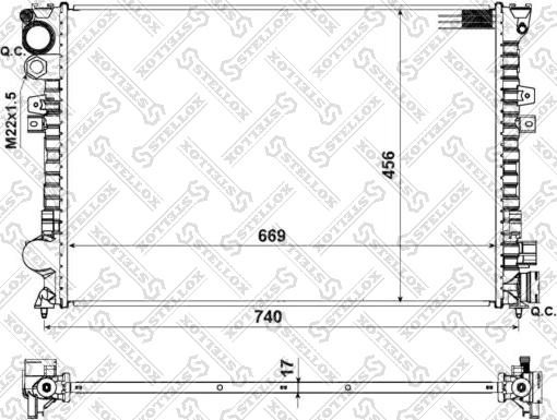 Stellox 10-25028-SX - Radiators, Motora dzesēšanas sistēma ps1.lv