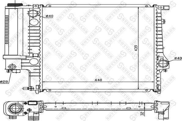 Stellox 10-25023-SX - Radiators, Motora dzesēšanas sistēma ps1.lv