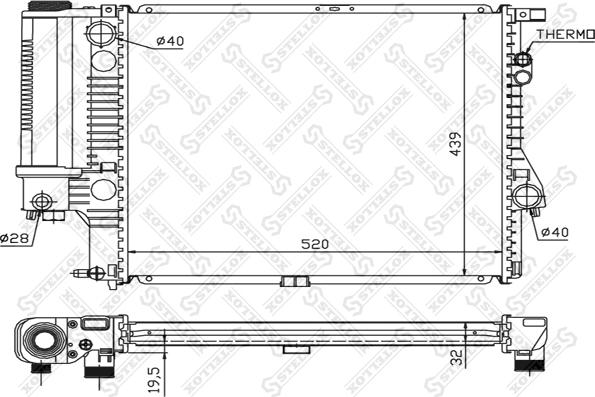 Stellox 10-25022-SX - Radiators, Motora dzesēšanas sistēma ps1.lv