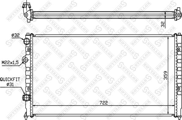 Stellox 10-25073-SX - Radiators, Motora dzesēšanas sistēma ps1.lv