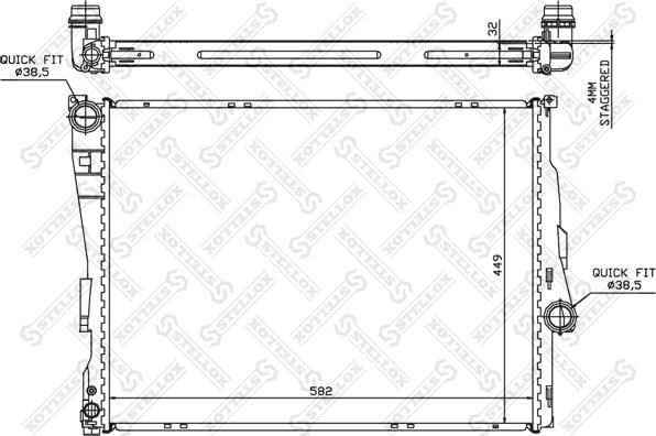 Stellox 10-25195-SX - Radiators, Motora dzesēšanas sistēma ps1.lv