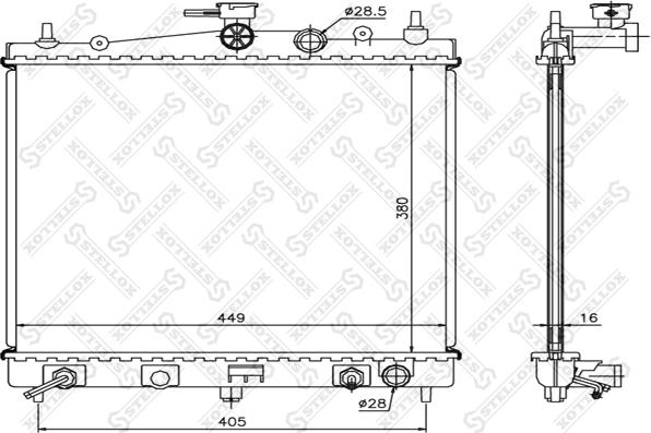 Stellox 10-25190-SX - Radiators, Motora dzesēšanas sistēma ps1.lv