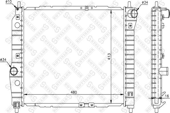 Stellox 10-25193-SX - Radiators, Motora dzesēšanas sistēma ps1.lv