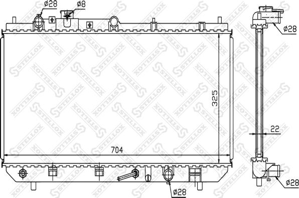 Stellox 10-25147-SX - Radiators, Motora dzesēšanas sistēma ps1.lv