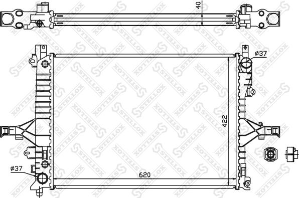 Stellox 10-25165-SX - Radiators, Motora dzesēšanas sistēma ps1.lv