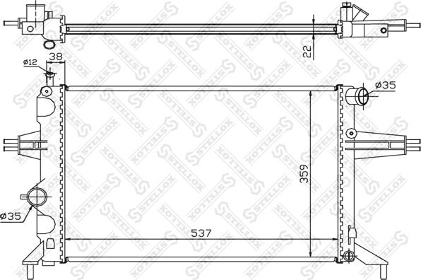 Stellox 10-25163-SX - Radiators, Motora dzesēšanas sistēma ps1.lv