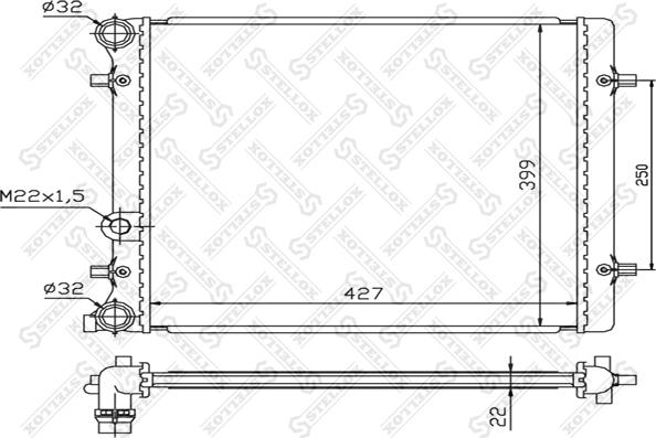 Stellox 10-25109-SX - Radiators, Motora dzesēšanas sistēma ps1.lv